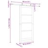 vidaXL Porte coulissante Blanc 86 x 198,5 cm Pin massif