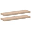 vidaXL &Eacute;tag&egrave;res flottantes 2 pcs 80x23,5x4 cm bois d'ing&eacute;nierie