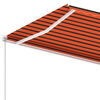 vidaXL Auvent manuel r&eacute;tractable sur pied 400x350 cm Orange et marron