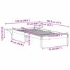 vidaXL Cadre de lit Naturel 75 x 190 cm Pin massif