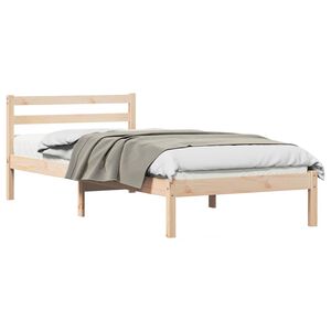 vidaXL Cadre de lit Marron 215,5 x 85,5 x 69,5 cm Bois de Pin Massif