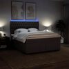 vidaXL Sommier &agrave; lattes de lit avec matelas Marron fonc&eacute; 180x200 cm