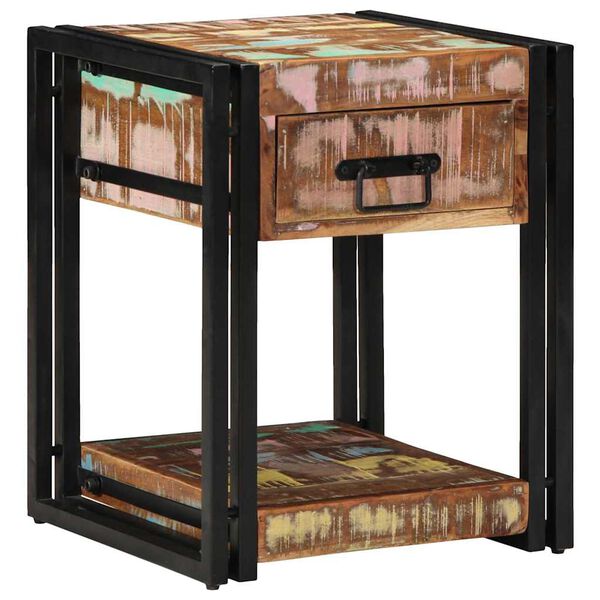 vidaXL Cabinet de chevet avec tiroir 2 pcs Multicolore 40 x 40 x 50 cm