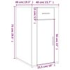 vidaXL Armoire de bureau Gris b&eacute;ton 40x49x75 cm Bois d'ing&eacute;nierie