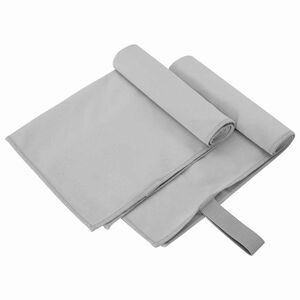vidaXL Serviettes de sport 2 pc Gris 50 x 30 cm