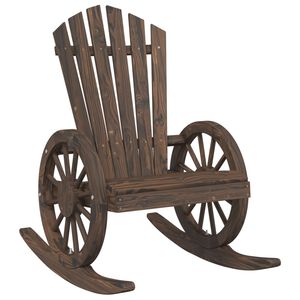 vidaXL Chaise &agrave; bascule Adirondack bois de sapin massif