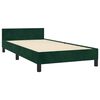 vidaXL Cadre de lit sans matelas vert fonc&eacute; 100x200 cm velours