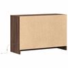 vidaXL Meuble TV avec LED ch&ecirc;ne marron 91x34x61 cm bois d'ing&eacute;nierie