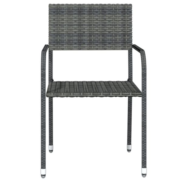 vidaXL Ensemble &agrave; manger de jardin 5 pcs Gris