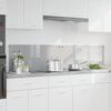 vidaXL Protection de cuisine 2 pcs Gris clair 90 x 40 cm verre tremp&eacute;