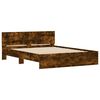 vidaXL Cadre de lit sans matelas ch&ecirc;ne fum&eacute; 150x200 cm