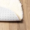 vidaXL Tapis Shaggy &agrave; poils longs NAVARRA cr&egrave;me 200x200 cm polyester