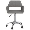 vidaXL Chaises pivotantes &agrave; manger lot de 6 gris clair tissu