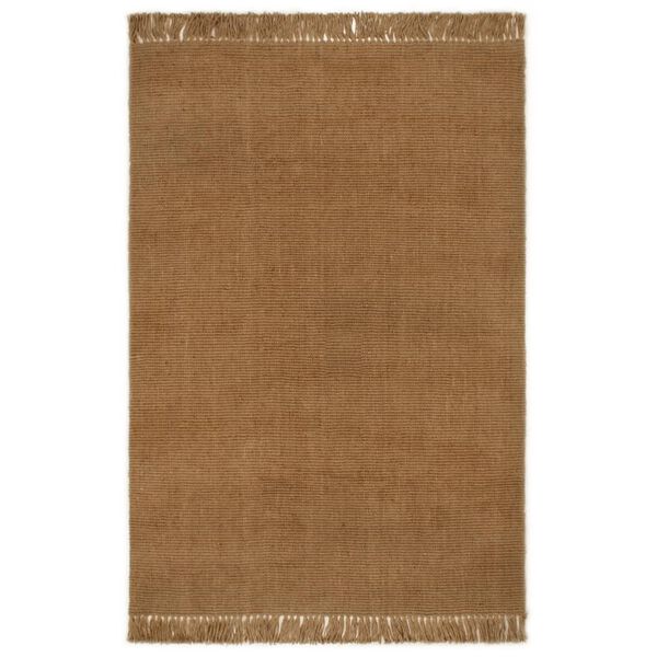 vidaXL Tapis avec glands 80x300 cm Jute
