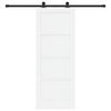 vidaXL Porte coulissante Blanc et Noir 78 x 202 cm Pin massif