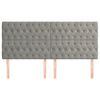 vidaXL T&ecirc;te de lit Gris clair 180x7x118/128 cm Velours