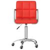 vidaXL Chaise pivotante de salle &agrave; manger Rouge Similicuir