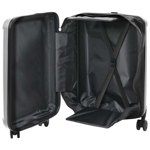 vidaXL Valise avec verrouillage Argent 34 x 23 x 55.5 cm Plastic ABS
