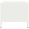 vidaXL Table basse blanc 101,5x50x43,5 cm acier lamin&eacute; &agrave; froid