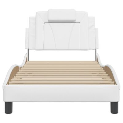 vidaXL Cadre de lit sans matelas blanc 90x200 cm similicuir