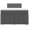 vidaXL Sommier &agrave; lattes de lit avec matelas Gris fonc&eacute; 120x200cm Tissu