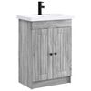 vidaXL Ensemble de mobilier de salle de bain Sonoma gris