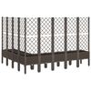 vidaXL Jardini&egrave;re avec treillis marron 200x160x142 cm PP