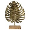Lesli Living Feuille d&eacute;corative sur pied Dor&eacute;