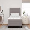 vidaXL Lit &agrave; ressorts avec matelas Taupe 100 x 200 cm tissu