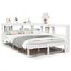 vidaXL Lit biblioth&egrave;que sans matelas blanc 120x190 cm bois pin massif