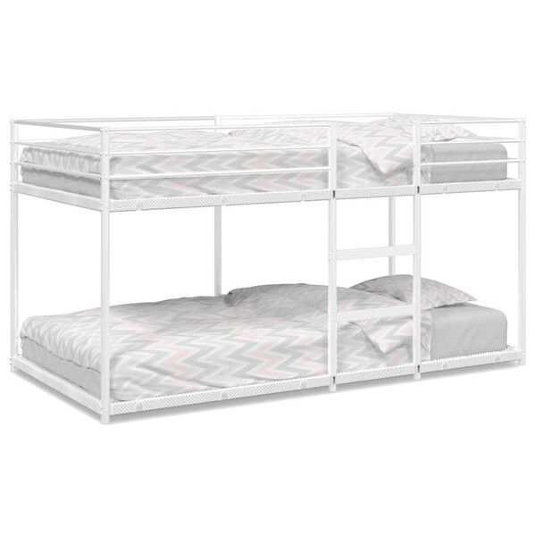 VidaXL Lit superposé sans matelas blanc 80x200 cm acier