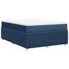 vidaXL Sommier &agrave; lattes de lit avec matelas Bleu 160x200 cm Tissu