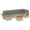 vidaXL Salon de jardin avec coussins 8 pcs beige r&eacute;sine tress&eacute;e