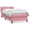vidaXL Sommier &agrave; lattes de lit avec matelas rose 80x210 cm velours