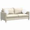 vidaXL Coussins de si&egrave;ge 2 pcs Blanc &Oslash;40 x 13 cm tissu