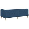 vidaXL Cadre de lit d'angle avec t&ecirc;te de lit Bleu 80 x 200 cm tissu