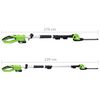 vidaXL Tondeuse &agrave; perche sans fil avec bloc-piles 20V 1500 mAh Li-ion