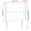 vidaXL T&ecirc;te de lit &agrave; LED Gris fonc&eacute; 93x16x118/128 cm Tissu