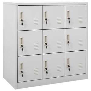 vidaXL Armoire &agrave; casiers Gris clair 90x45x92,5 cm Acier