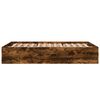 vidaXL Cadre de lit sans matelas ch&ecirc;ne fum&eacute; 120x190 cm