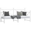 vidaXL Lit de jour avec lit gigogne sans matelas blanc 80x200 cm acier