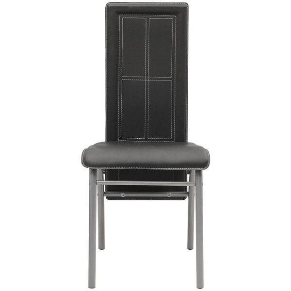 vidaXL Chaises &agrave; manger lot de 4 noir similicuir