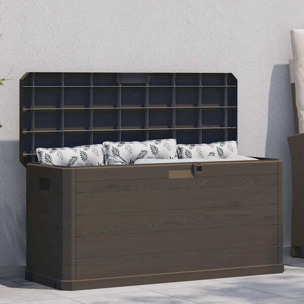 vidaXL Boîte de rangement de jardin 280 L Marron
