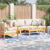 vidaXL Tapis d'ext&eacute;rieur Floral ARAKIL Bleu b&eacute;b&eacute; et blanc 400 &times; 300 cm
