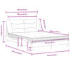 vidaXL Lit avec matelas Hvar noir 120x200 cm similicuir
