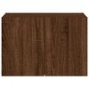 vidaXL Meuble TV mural avec lumi&egrave;res LED ch&ecirc;ne marron 60x35x41 cm
