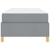 vidaXL Cadre de lit avec matelas Gris clair 100 x 200 cm tissu
