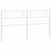 vidaXL T&ecirc;te de lit de remplacement m&eacute;tal blanc 200 cm