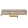 vidaXL Ensemble de Canap&eacute;s Uni 4 pcs Taupe Bois d'Acacia Massif