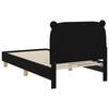 vidaXL Cadre de lit pour enfants avec t&ecirc;te de lit Noir 80 x 160 cm